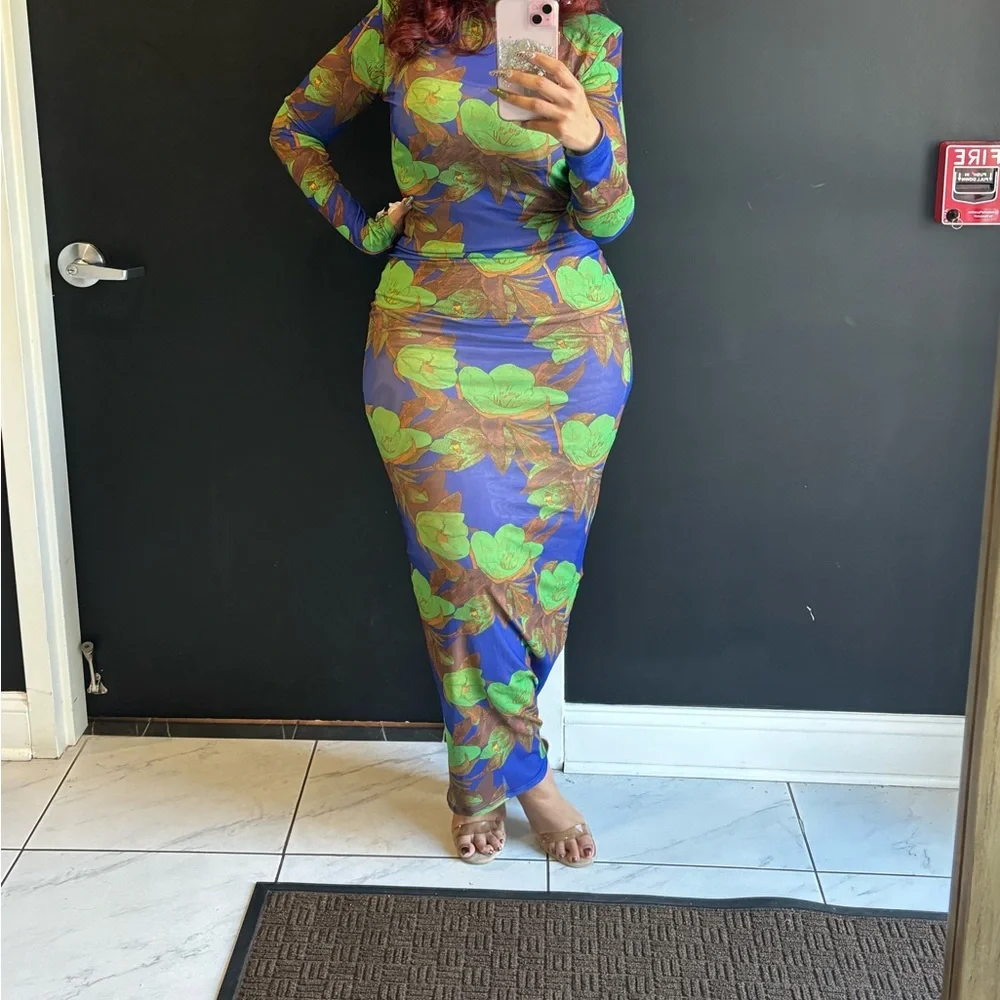 Fashionova sheer mesh Maxi dress - Picture 2 of 2